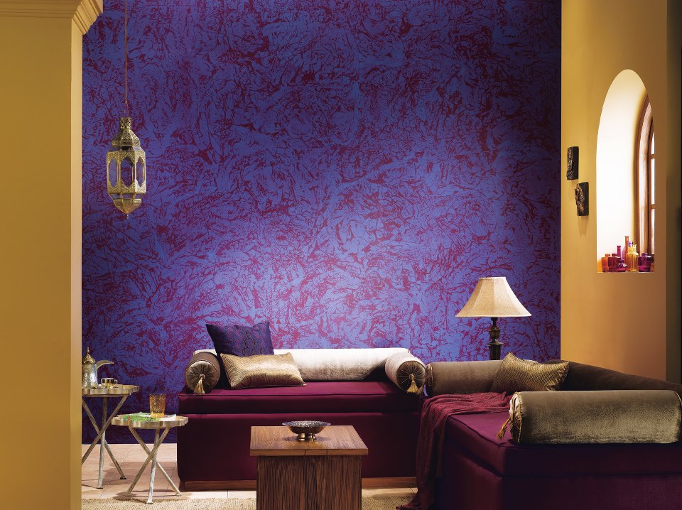 Дизайн стен краской: Оригинальная декоративная покраска стен в .