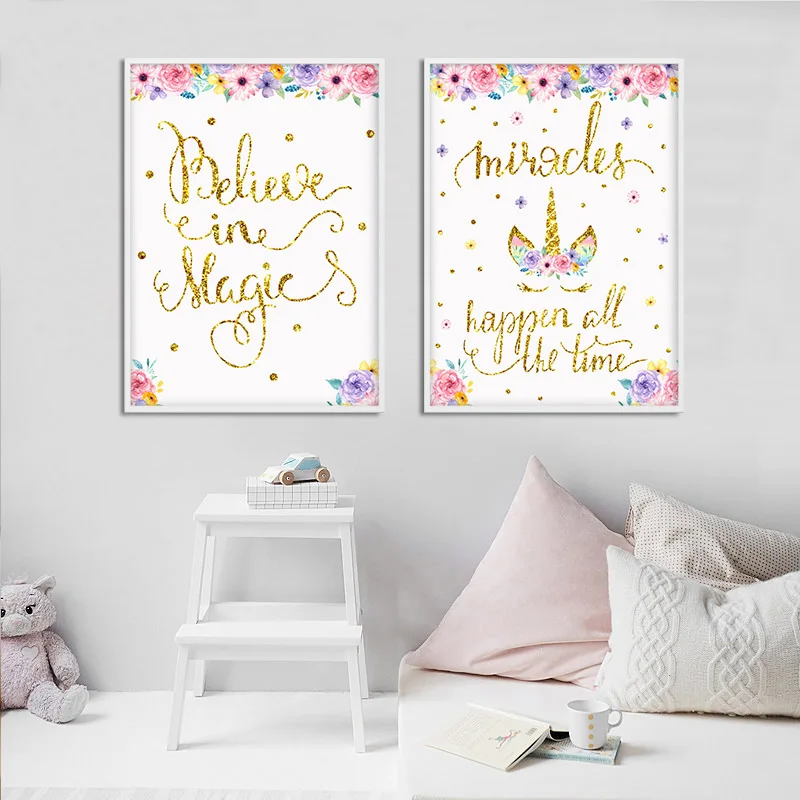 Baby-Nursery-Quotes-Wall-Art-Canvas-Painting-Unicorn-Poster-Print-Minimalist-Nordic-Kids-Decoration-Picture-Child (2)