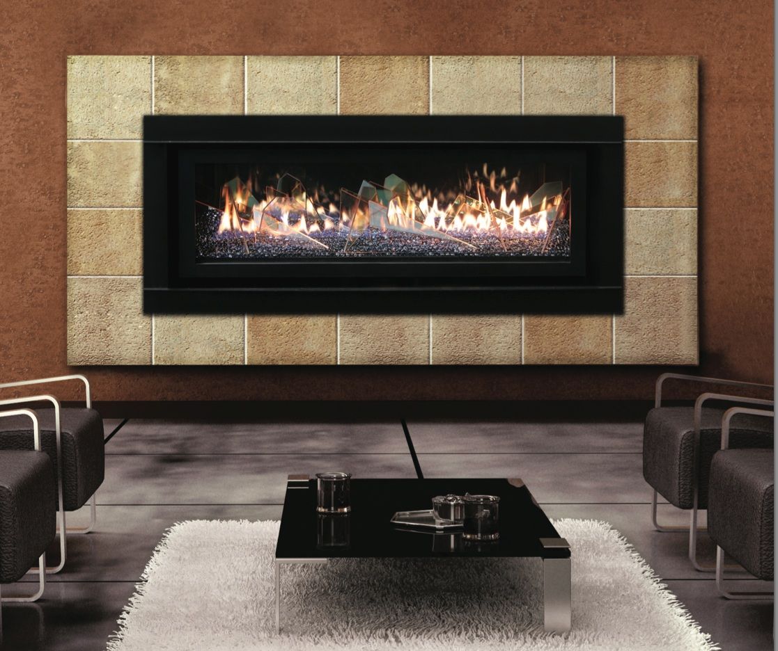 Tile frame fireplace