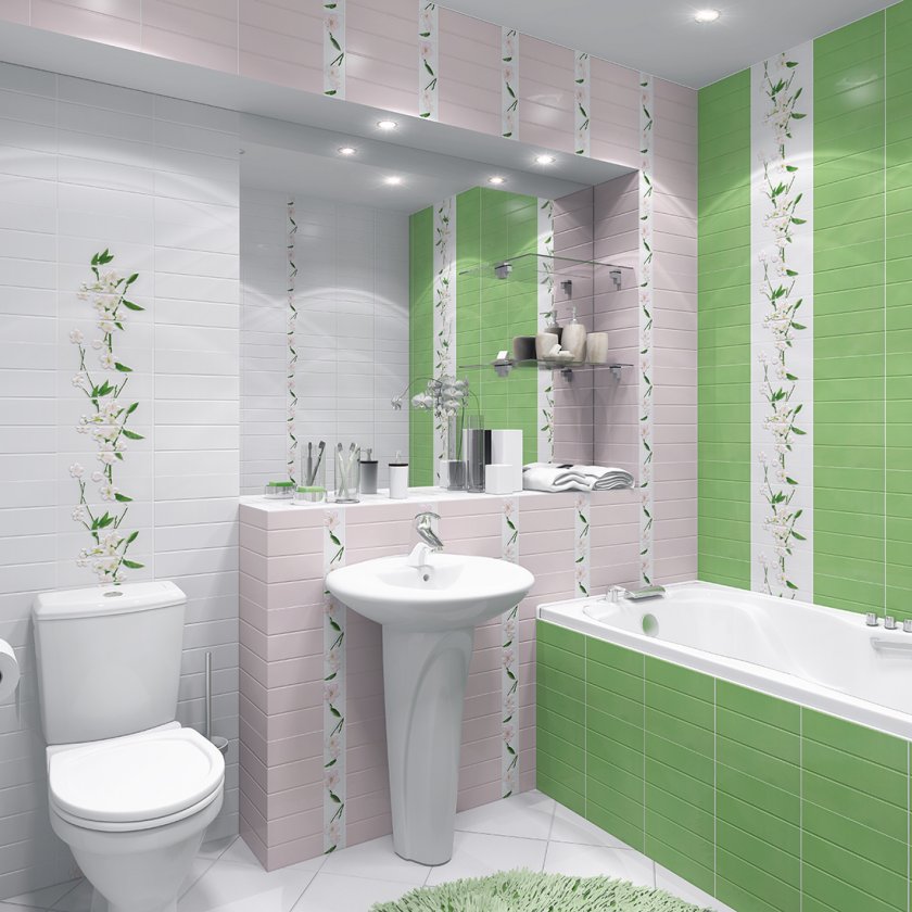 Современный дизайн ванной комнаты отделка стен плиткой