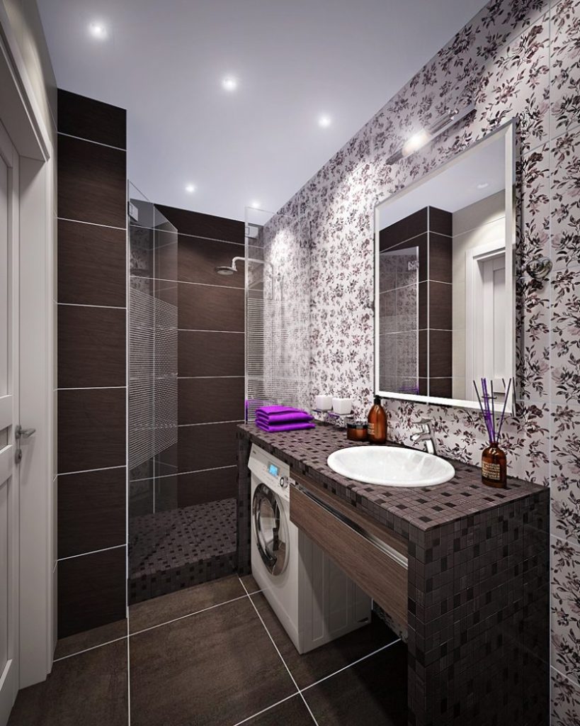Современный дизайн ванной комнаты широкий выбор материалов