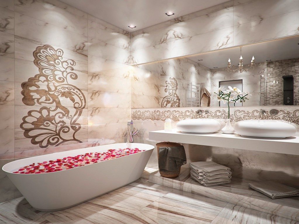 современный дизайн ванной комнаты в стиле модерн
