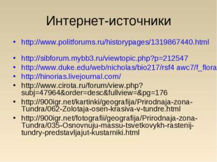 Интернет-источники http://www.politforums.ru/historypages/1319867440.html htt