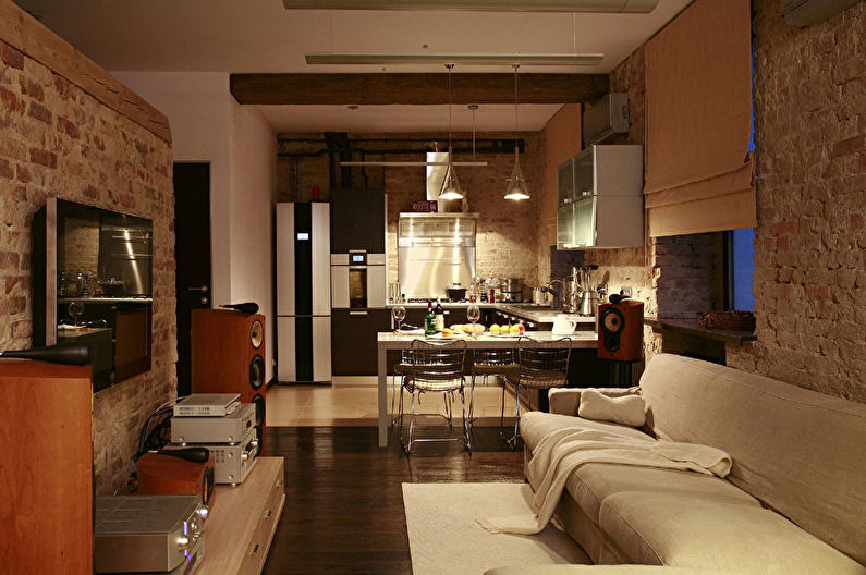 Дизайн кухни, совмещенной с гостиной - Освещение и подсветка